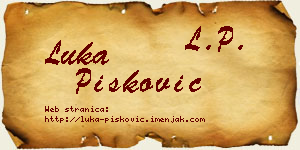 Luka Pisković vizit kartica